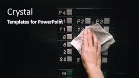  Presentation with corona virus - Presentation enhanced with coronavirus-covid-19-prevention-cleaning background and a black colored foreground