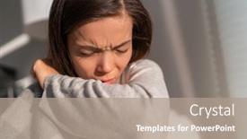  Presentation with sneezing - Theme with coronavirus-covid-19-reducing background and a coral colored foreground