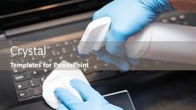  Presentation with office cleaning - Presentation enhanced with coronavirus-covid-19-sanitize-cleaning background and a gray colored foreground