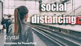  Presentation with public transport - Presentation design featuring coronavirus-covid-19-travel-people background and a dark gray colored foreground