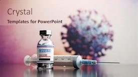  Presentation with covid vaccine - Slide set featuring coronavirus-covid-19-vaccine-covid19 background and a lemonade colored foreground