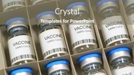  Presentation with vaccine - Cool new PPT theme with coronavirus-covid-19-vaccine-sars backdrop and a violet colored foreground