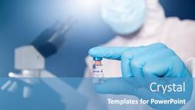  Presentation with vaccine development - Presentation theme consisting of coronavirus-covid-19-vaccine background and a teal colored foreground