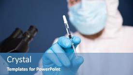  Presentation with vaccine development - Cool new PPT theme with coronavirus-covid-19-vaccine backdrop and a teal colored foreground