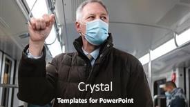  Presentation with business travel - Cool new slide set with coronavirus-covid-travel-concept-masked backdrop and a wine colored foreground