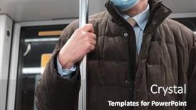  Presentation with covid coronavirus - PPT layouts with coronavirus-covid-travel-concept-masked background and a dark gray colored foreground