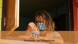  Presentation with epidemic - Audience pleasing PPT theme consisting of coronavirus-epidemic-covid-19-mom backdrop and a gold colored foreground