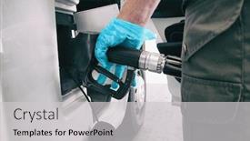  Presentation with germs - Presentation theme enhanced with coronavirus-gas-oil-prices-dropping background and a light gray colored foreground