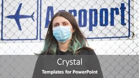  Presentation with covid - Colorful PPT layouts enhanced with coronavirus-global-fight-concept-covid backdrop and a dark gray colored foreground