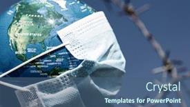  Presentation with covid coronavirus - Slides having coronavirus-global-fight-concept-covid background and a ocean colored foreground