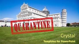  Presentation with covid - Beautiful slide deck featuring coronavirus-global-fight-italy-quarantine backdrop and a tawny brown colored foreground