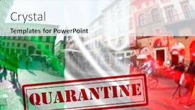  Presentation with coronavirus - Audience pleasing PPT theme consisting of coronavirus-in-florence-italy-italy backdrop and a cool aqua colored foreground