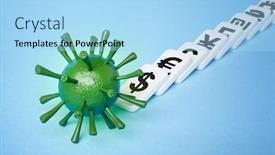  Presentation with covid coronavirus - Theme with coronavirus-kills-the-economy-covid background and a light blue colored foreground