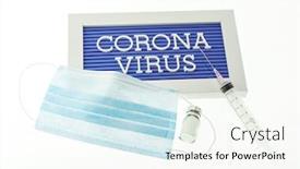  Presentation with respiratory - Colorful PPT layouts enhanced with coronavirus-letters-on-blue-background backdrop and a cream colored foreground