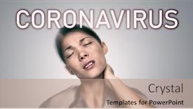  Presentation with nurse stress - PPT theme consisting of coronavirus-medical-professional-tired-feeling background and a coral colored foreground