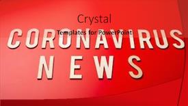  Presentation with corona virus - Colorful presentation theme enhanced with coronavirus-news-word-text-wooden backdrop and a red colored foreground