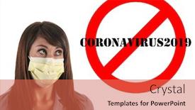  Presentation with influenza - PPT theme with coronavirus-outbreak-covid-19 background and a red colored foreground