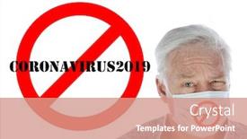  Presentation with covid coronavirus - Presentation theme consisting of coronavirus-outbreak-covid-19 background and a coral colored foreground