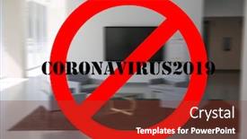  Presentation with international business - Slide deck having coronavirus-outbreak-international-no-symbol background and a tawny brown colored foreground