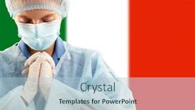  Presentation with mask nurse - Amazing PPT layouts having coronavirus-pandemic-concept-female-doctor backdrop and a light blue colored foreground