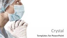  Presentation with mask nurse - Theme featuring coronavirus-pandemic-concept-female-doctor background and a white colored foreground