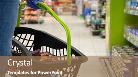  Presentation with supermarket - Theme enhanced with coronavirus-pandemic-covid-19-man background and a coral colored foreground