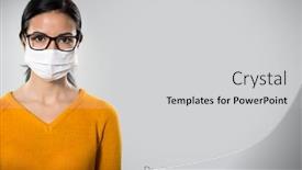  Presentation with slogan - Audience pleasing slide set consisting of coronavirus-pandemic-serious-hispanic-young backdrop and a light gray colored foreground