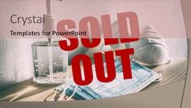  Presentation with panic - Slide set featuring coronavirus-panic-buying-shopping-shortage background and a coral colored foreground