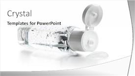  Presentation with hand sanitizer - PPT theme enhanced with coronavirus-prevention-hand-sanitizer-gel background and a white colored foreground