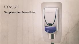  Presentation with hand hygiene - Audience pleasing PPT theme consisting of coronavirus-prevention-hand-sanitizer-gel backdrop and a lemonade colored foreground