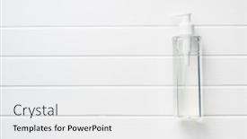  Presentation with hand sanitizer - PPT layouts with coronavirus-prevention-hand-sanitizer-gel background and a white colored foreground