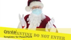  Presentation with medical face mask - Audience pleasing PPT theme consisting of coronavirus-quarantine-do-not-enter backdrop and a yellow colored foreground