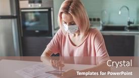  Presentation with unemployment - Presentation featuring coronavirus-quarantine-online-and-freelance background and a coral colored foreground