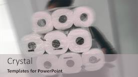  Presentation with panic - PPT theme featuring coronavirus-shopping-frenzy-at-store background and a light gray colored foreground