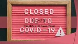  Presentation with pink retail - Theme with coronavirus-store-closure-sign-closed background and a coral colored foreground
