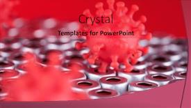  Presentation with ampoule - Presentation design having coronavirus-vaccine-ampoule-healthcare-cure background and a red colored foreground