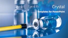  Presentation with coronavirus - Slide deck consisting of coronavirus-vaccine-bottle-and-syringe background and a teal colored foreground