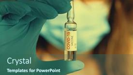  Presentation with covid vaccine - Audience pleasing slide deck consisting of coronavirus-vaccine-concept-covid-19 backdrop and a ocean colored foreground