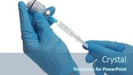  Presentation with covid vaccine - Beautiful theme featuring coronavirus-vaccine-covid-19 backdrop and a ocean colored foreground