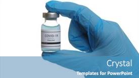  Presentation with 2019 - Slide deck having coronavirus-vaccine-in-doctor-s background and a teal colored foreground