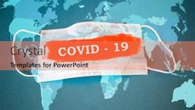  Presentation with alert - PPT layouts with coronavirus-world-alert-and-medical background and a coral colored foreground