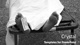  Presentation with human person - PPT theme having coronavirus19-covid-19-coronavirus19-dead background and a dark gray colored foreground