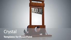  Presentation with punishment - Presentation theme enhanced with corporal punishment - businessman in deadline concept background and a gray colored foreground