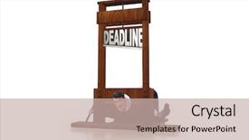  Presentation with punishment - Audience pleasing slide set consisting of corporal punishment - businessman in deadline concept backdrop and a mint green colored foreground