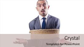 Presentation with woman tied rope sexual - Presentation theme enhanced with corporal punishment - businessman tied up with rope background and a soft green colored foreground