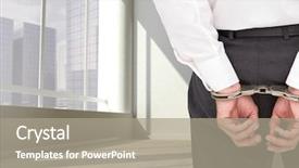  Presentation with corporal - Audience pleasing slide set consisting of corporal punishment - composite image of classy businessman backdrop and a gray colored foreground