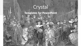  Presentation with night - Beautiful PPT theme featuring corporalship-of-captain-frans-banninck backdrop and a gray colored foreground