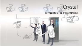  Presentation with cultural diversity corporate - Beautiful PPT theme featuring corporate army against grey background backdrop and a  colored foreground