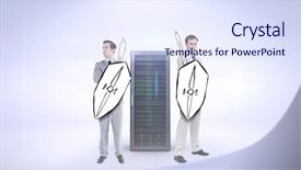  Presentation with corporate - Amazing presentation theme having corporate army against grey background backdrop and a  colored foreground