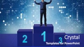  Presentation with first nation - Cool new theme with corporate awards ceremony - businessman taking first place backdrop and a  colored foreground